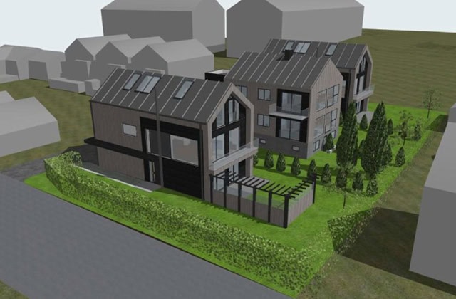 Moderne arkitektoniske husdesign med energieffektive løsninger og estetisk uterom for din nye nettside.
