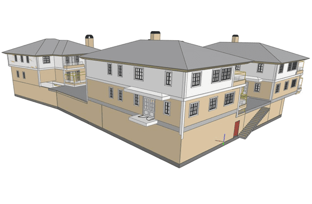 Rustikk bolig med moderne arkitektur, store vinduer og koselig uteplass – perfekt for ditt nye hjem.